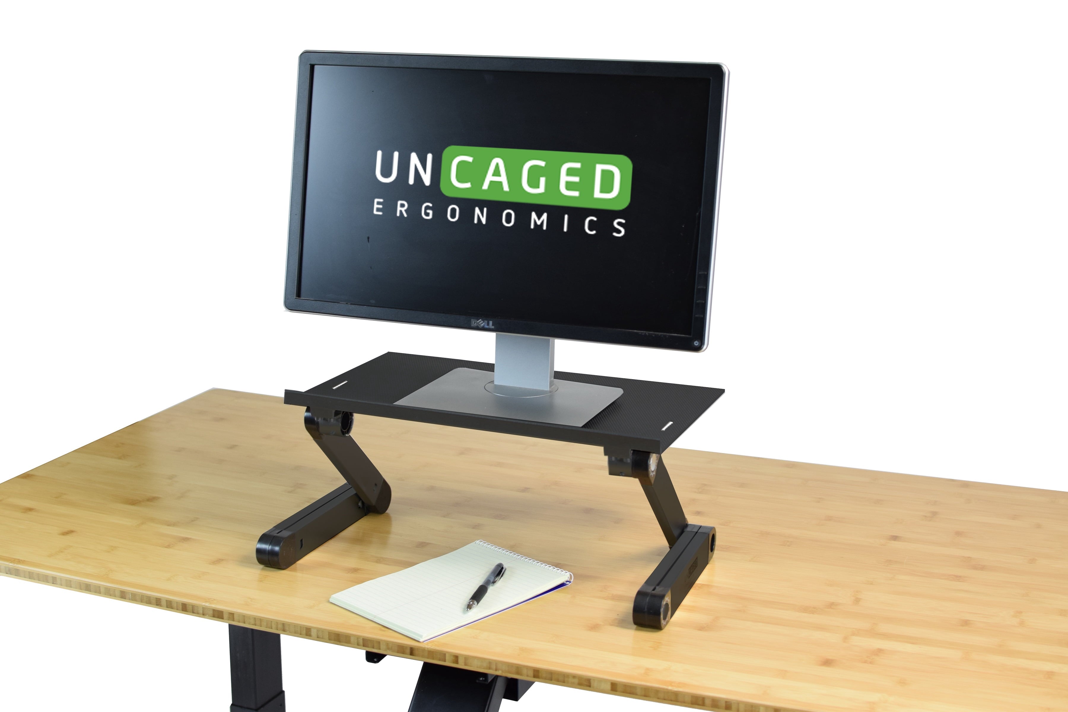 Adjustable Monitor Stand for Desk Height Adjustable Aluminum Computer Monitor Riser with Open-Bottom Organizer - Image 6