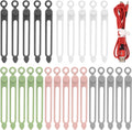 25 Pcs Silicone Cable Ties, Reusable Cable Straps Wire Organizer, Cable Management Cord Organizer for Fastening Earph...