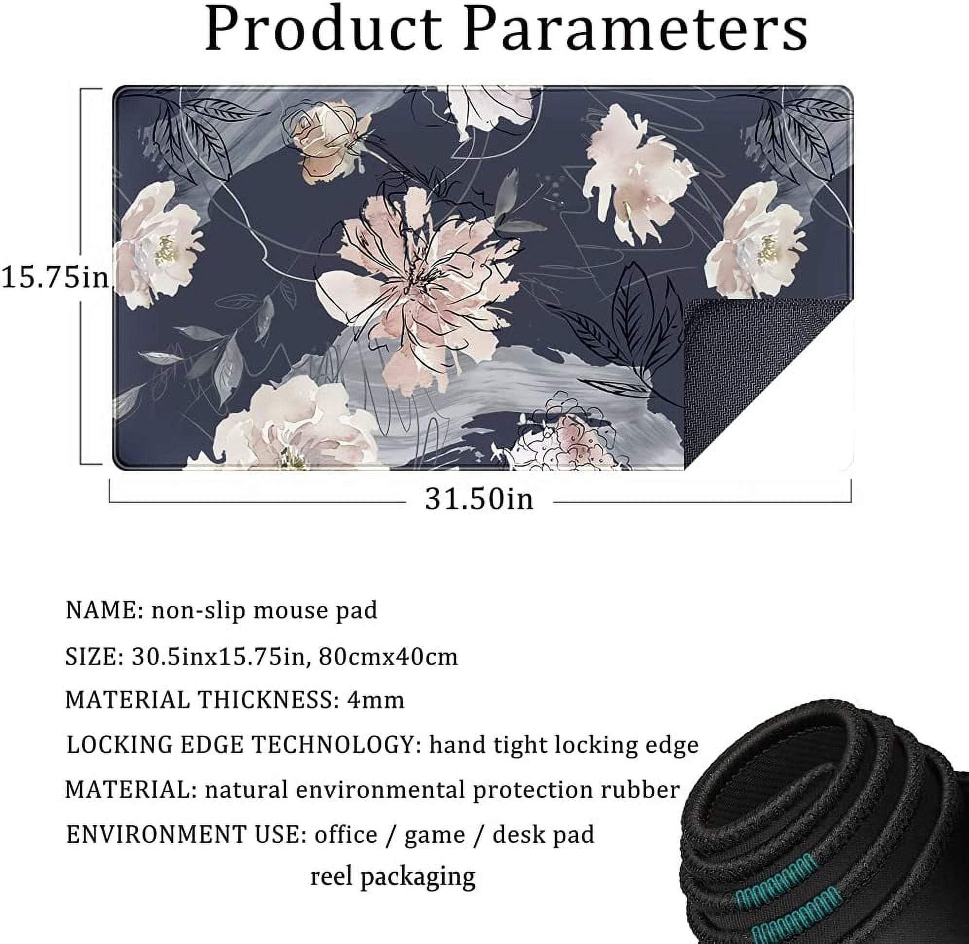 XL Mouse pad Gaming Mouse Pad (31.5x15.7 in), Large Non-Slip Rubber Base Mousepad with Stitched Edges, Waterproof Keyboard Mouse Mat Desk Pa - Image 6