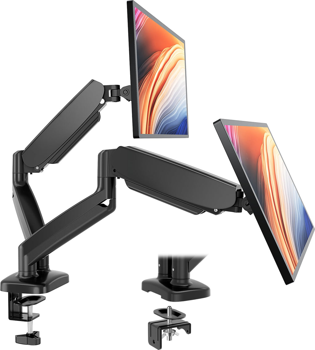EDX  Dual Monitor Stand, Adjustable Spring Desk Mount for 13-32 inch Computer Screens and Holds up to 17.6lbs - Image 2