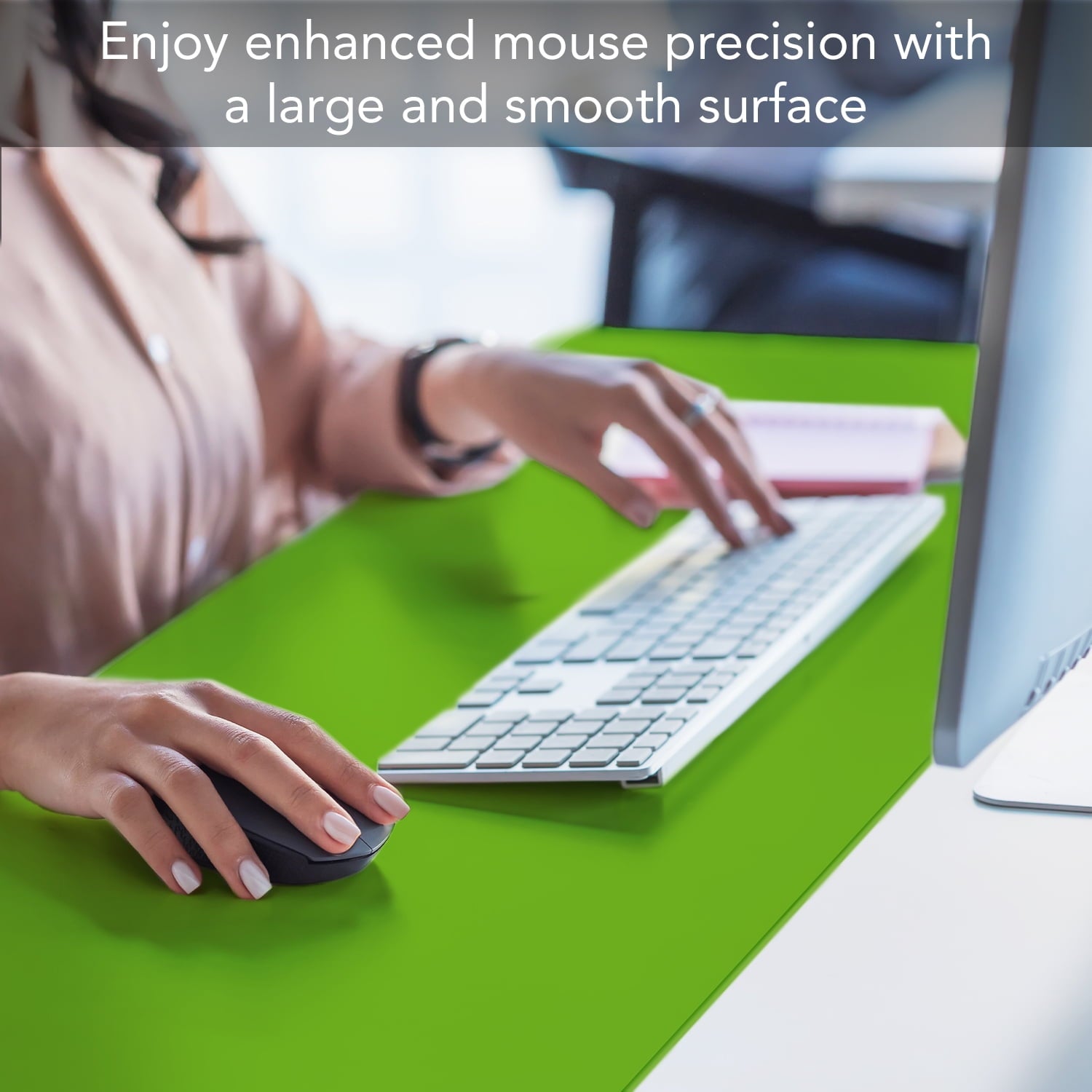 Large Lime Green Desk Protector Mouse Pad 32 x 16 - Image 5