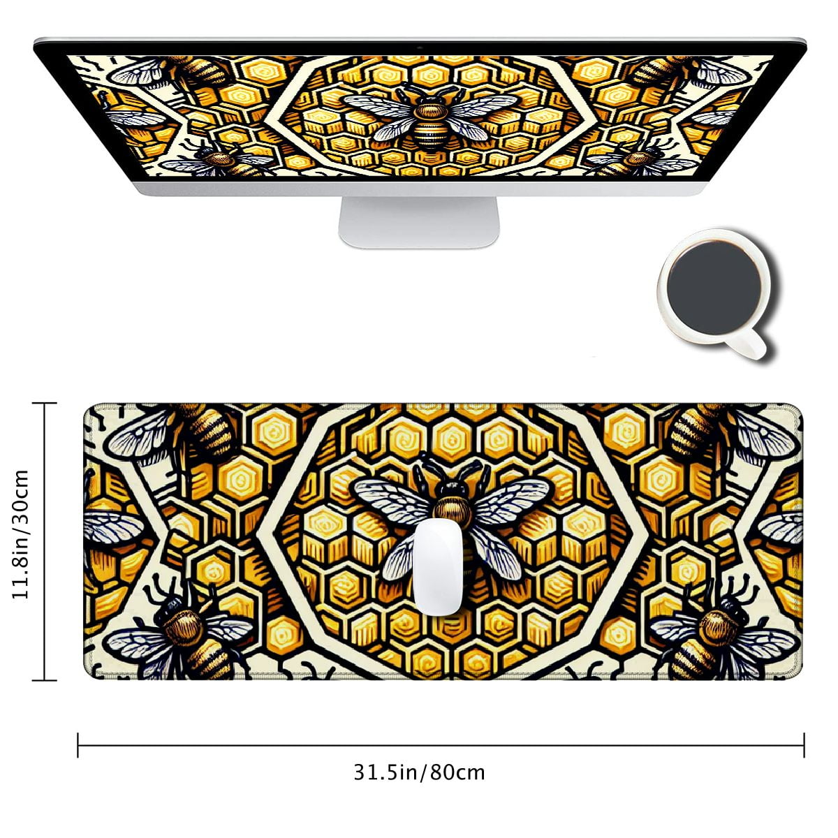 XL Electric Warm Desk with Heating Levels Shut-Off Levels for Computer Keyboard, Large Safe Desk Mat Hand Warmer for ... - Image 2
