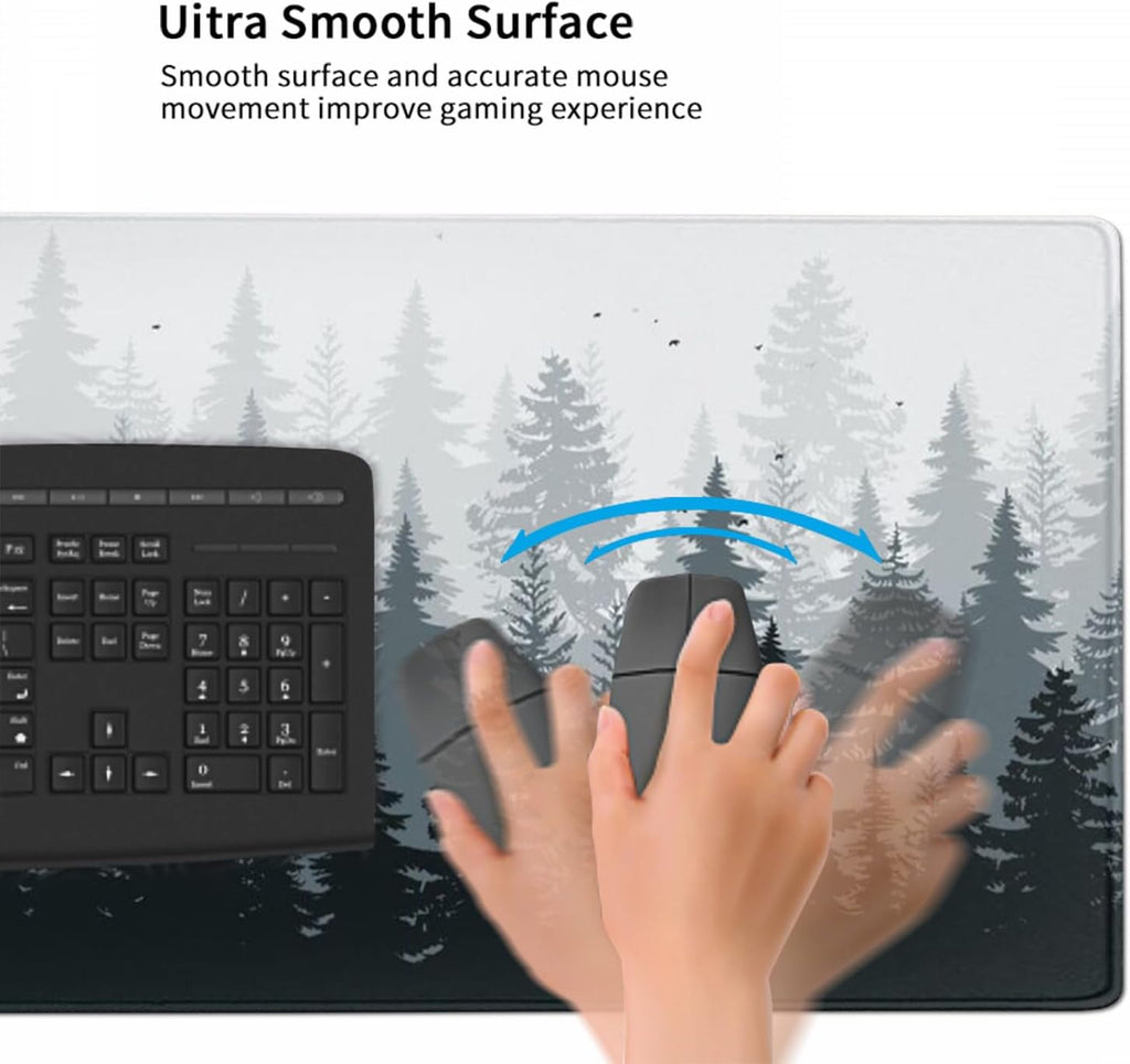 3XL Huge Mouse Pads Oversized (48''''x24''''),Gaming Mouse Mat Forest Background Pattern XXXL Large Mouse Mat Long Extended Desk Mat with No - Image 5