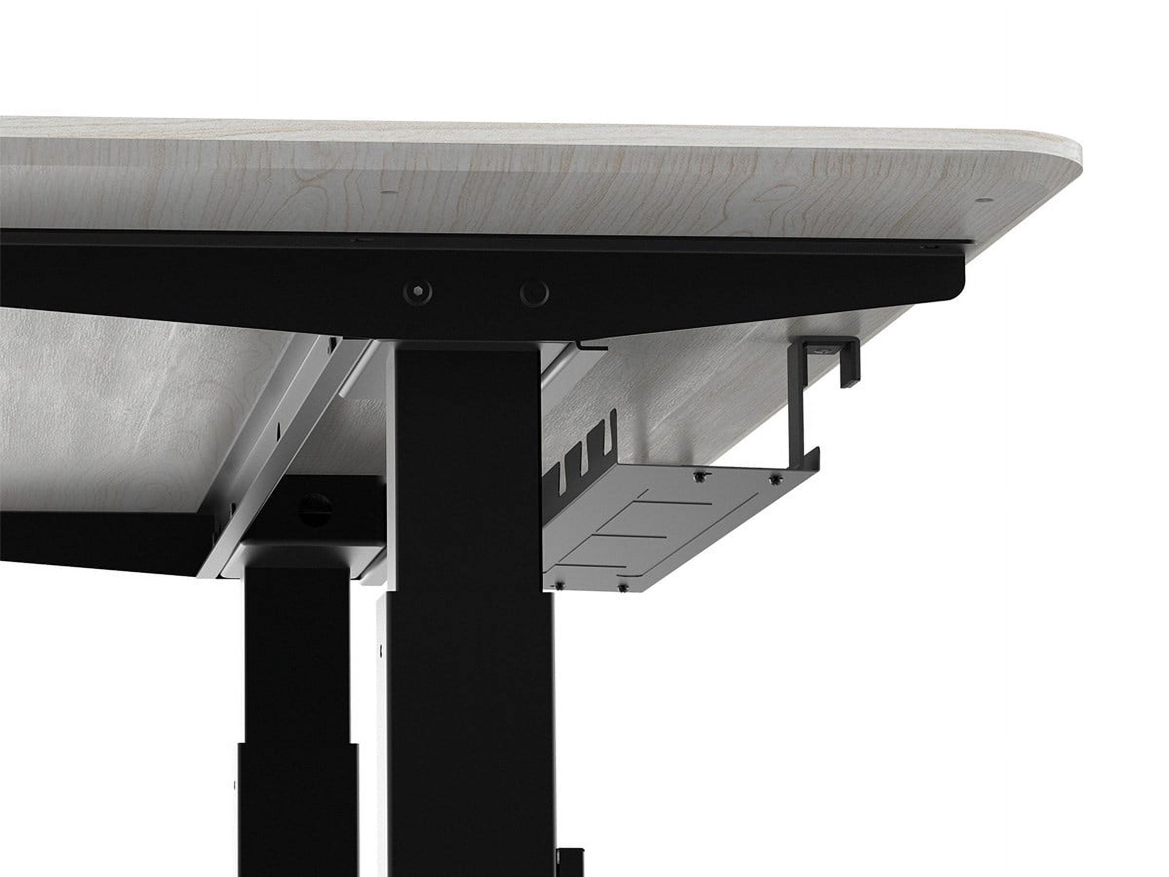 Cable Tray Organizer - Black, Under Desk Cord Management, Ideal For Work Computer Tables, Home and Office Sit-Stand D... - Image 5