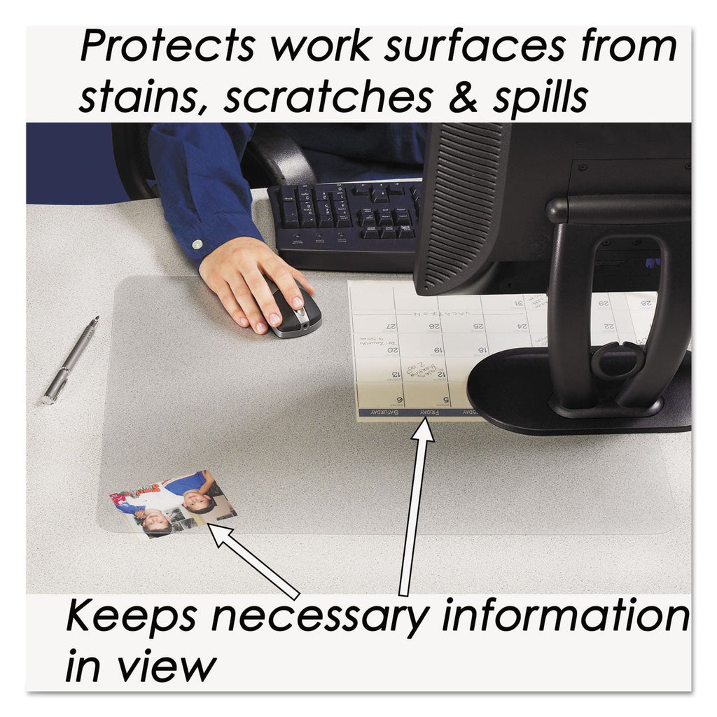 KrystalView Desk Pad with Microban, 24 x 19, Clear - Image 4