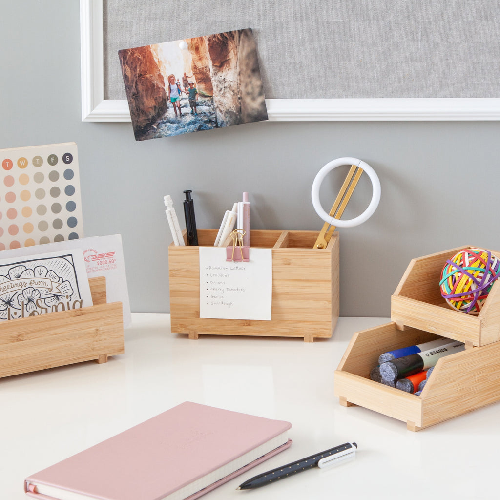 Stacking Bins, Set of 2, 4.5" x 7.7" x 5", Bamboo, Made of Natural Materials - Image 6