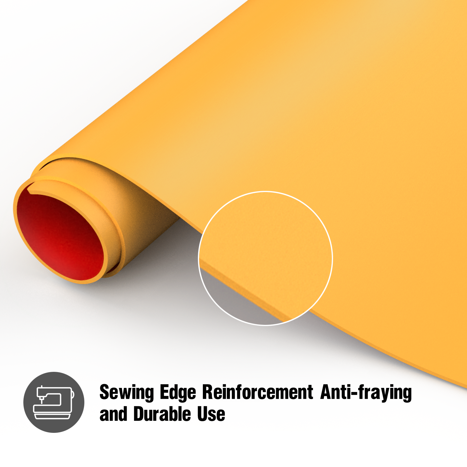 Desk Pad Protector,PU Leather Dual Side Mouse Pad, 23.6" x 15.7",Non-Slip and Waterproof Writing Mat (Red + Yellow) - Image 4