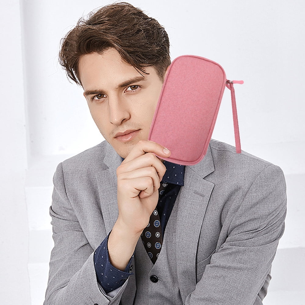 Travel Cable Organizer Pouch for Electronic Accessories, Portable Waterproof, Pink - Image 6
