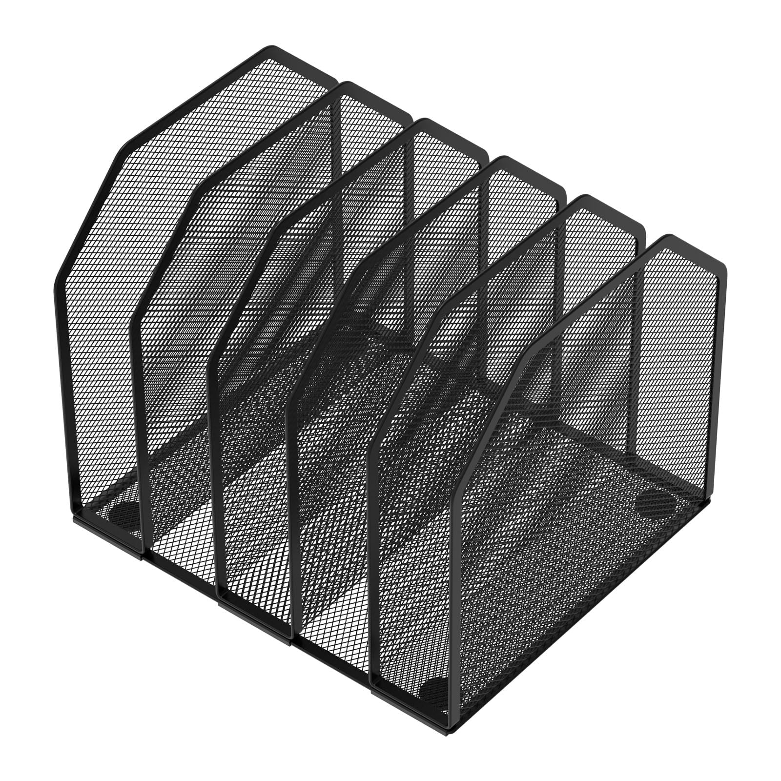 Hvxrjkn 5 Section Vertical Desktop Organizer Desk Organizer Adjustable Metal Rack File Sorter for Home,9.45*8.43*7.87in - Image 6