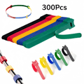 300 Pcs Cord Wraps,Cable Organizers,Adjustable Cord Management Ties for Charging Cords & Electrical Cords,Reusable Mu...