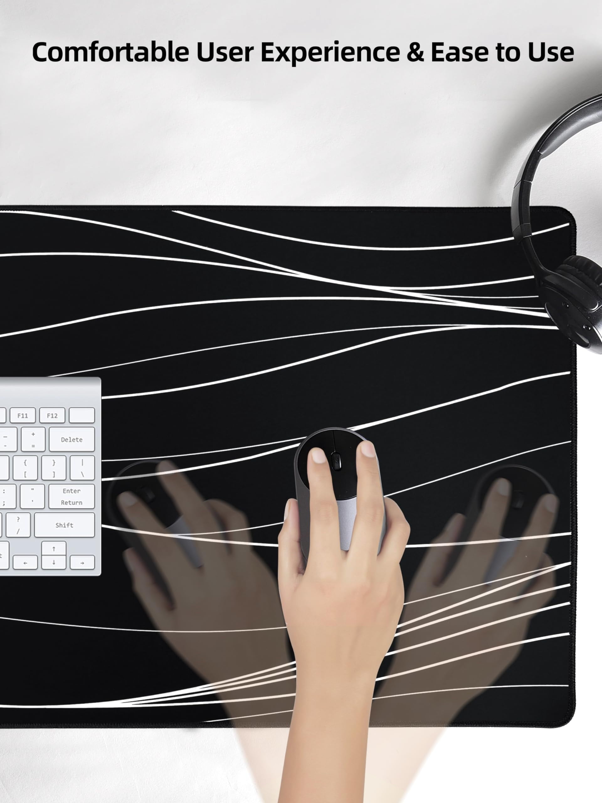 Mouse Pad, Extra Large 31.5"x15.75" Desk Pad Mat, Waterproof & Non-Slip Rubber Base Gaming Mousepad for Office Home - Image 5
