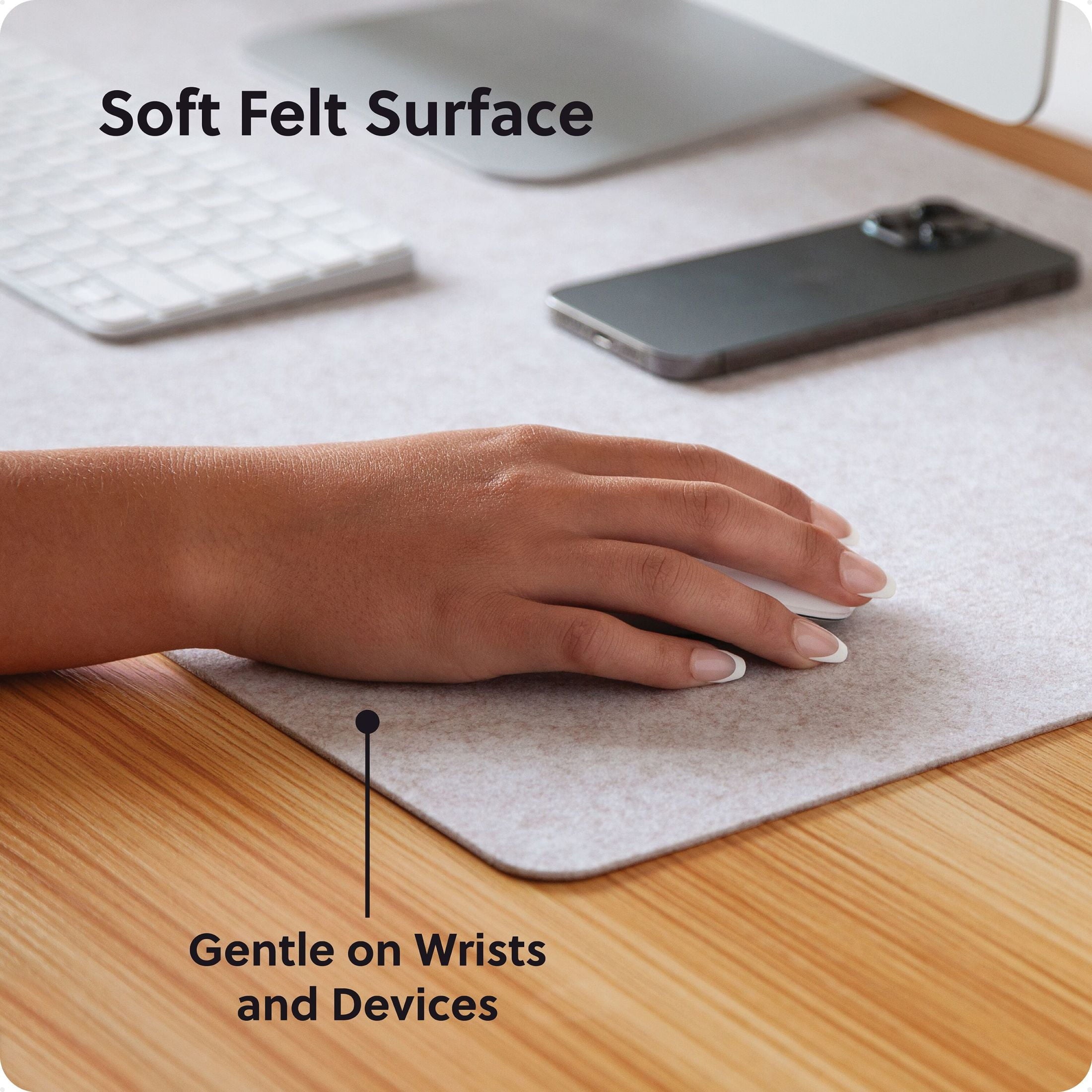 U Brands Desk Pad, Double Sided Felt and Cork, 36 x 17in - Image 5