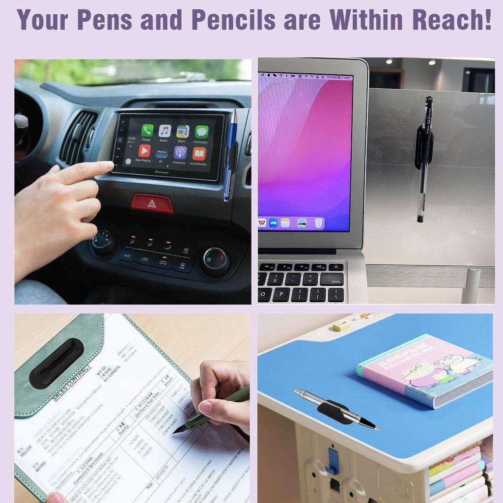 20 Pack Adhesive Silicone Pen Holder, Multicolor Desk Organizer for Classroom, Office, Home & Car, Ideal for Teachers. - Image 5