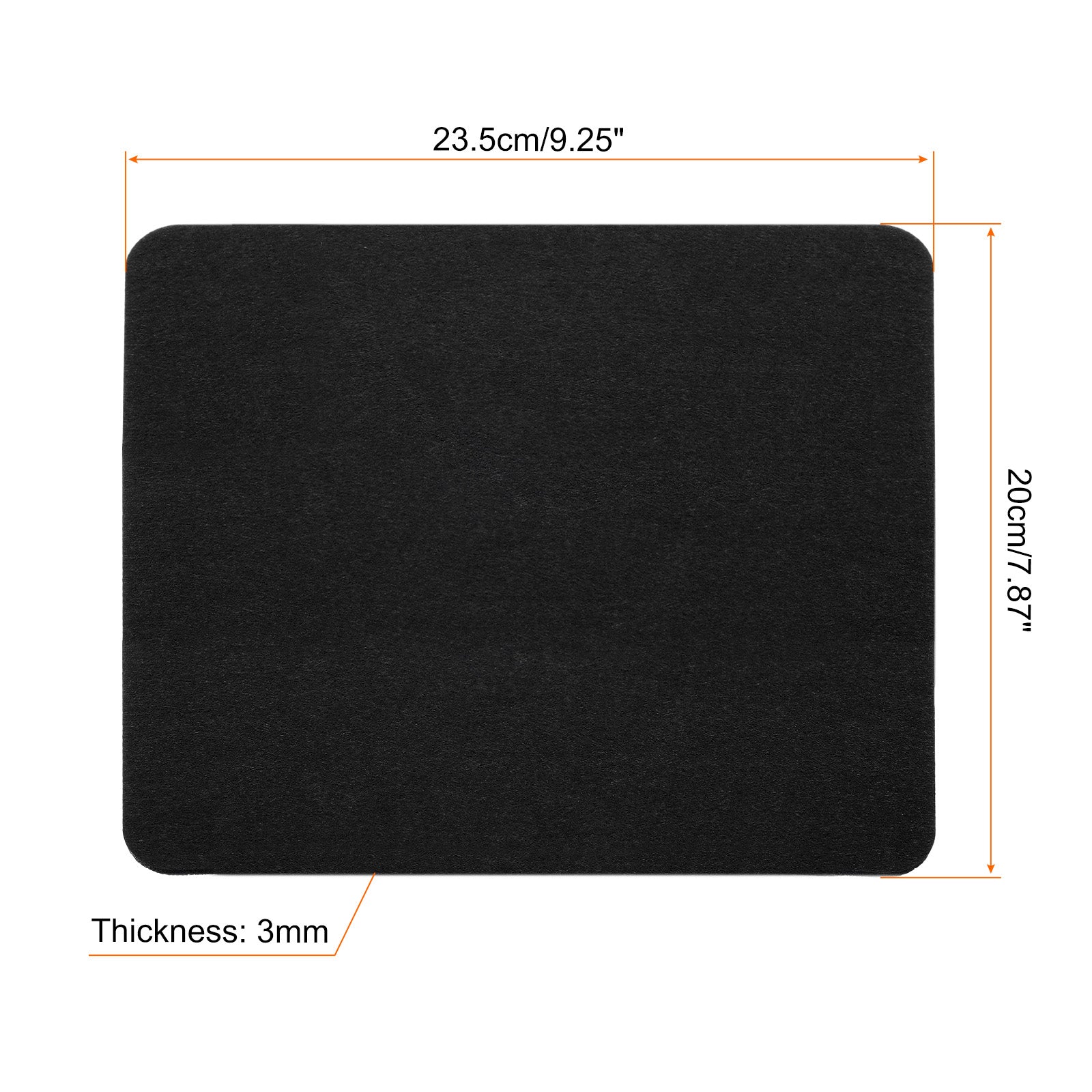 Felt Dual Side Desk Pad Writing Mat for Office Home Black 23.5x20 - Image 2