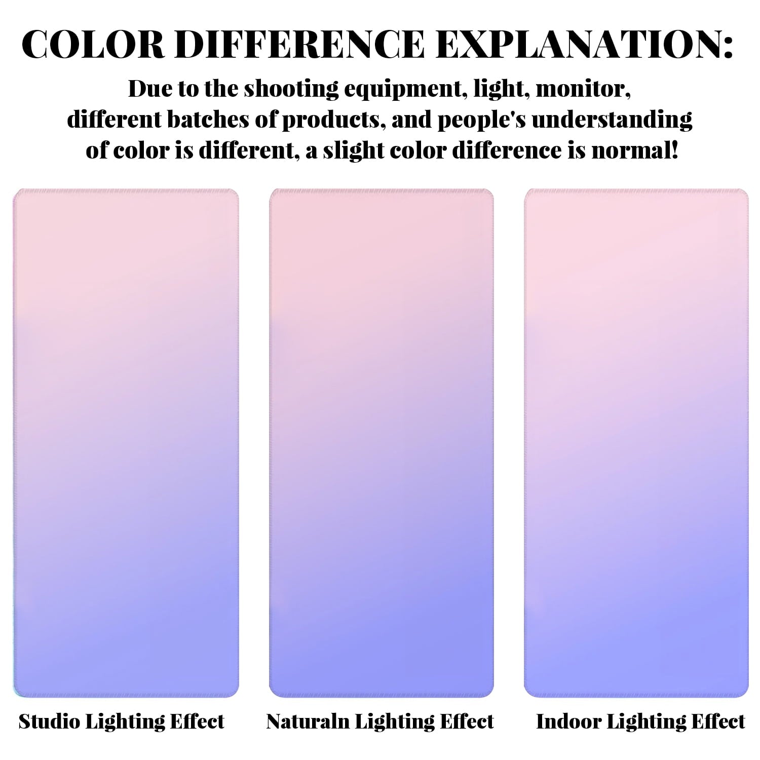 Large Desk Mat, Non-Slip Rubber Desk Pad Mat Protector for Mouse and Keyboard, Pink Purple Gradient Mousepad with Sti... - Image 5