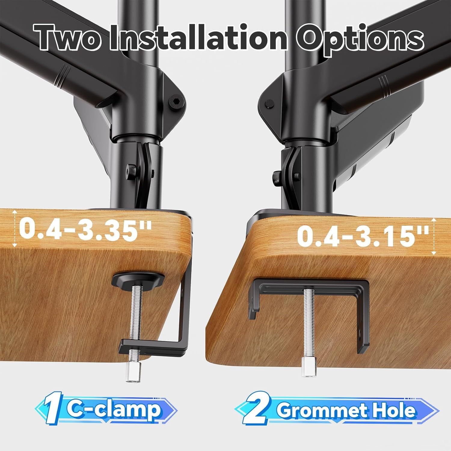 for 17-27 inch Computer Screens, Adjustable Riser Holds up to 20 lbs, Black - Image 6