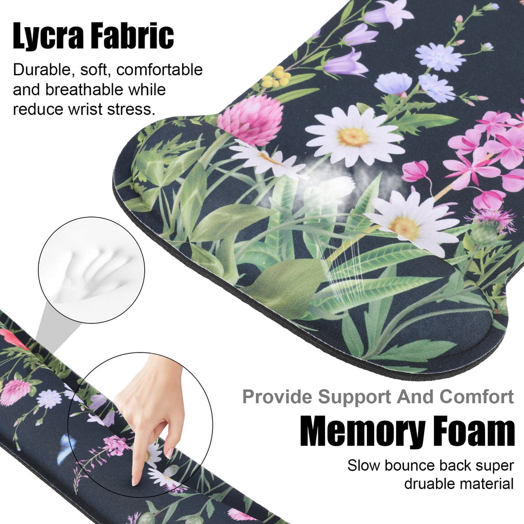 Ergonomic Mouse Pad with Wrist Rest, No Slip Desk Keyboard Wrist Rest and Computer Wrist Support, Memory Foam Keyboar... - Image 4
