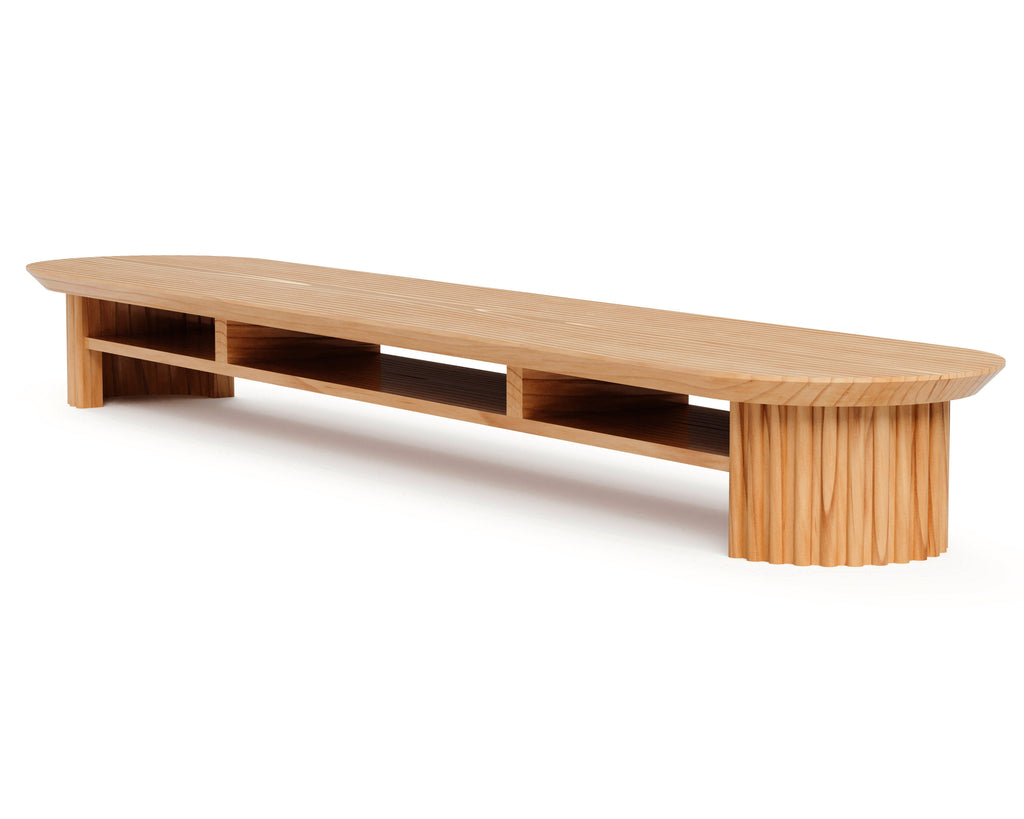 Horizon Monitor Stand - 46 Inch Large Solid Wood Riser for Desk, Supports Up to 50 lbs | Available in Walnut, Black, ... - Image 3