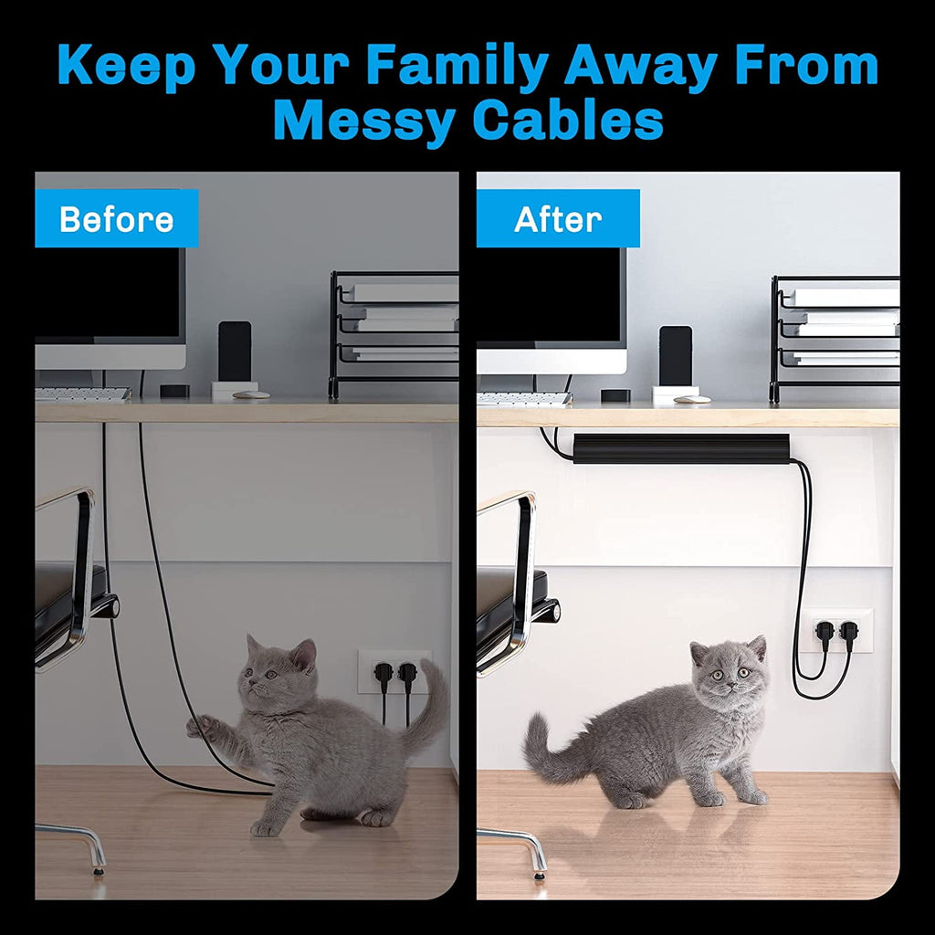 2 Pack Cable Wire Organizers Cable Management Kit, Black - Image 4