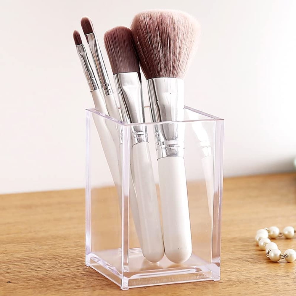 2pcs Acrylic Pen Holder Pencil Cup Desk Accessories Holder,Makeup Brush Storage Organizer for Office School Home Supp... - Image 3