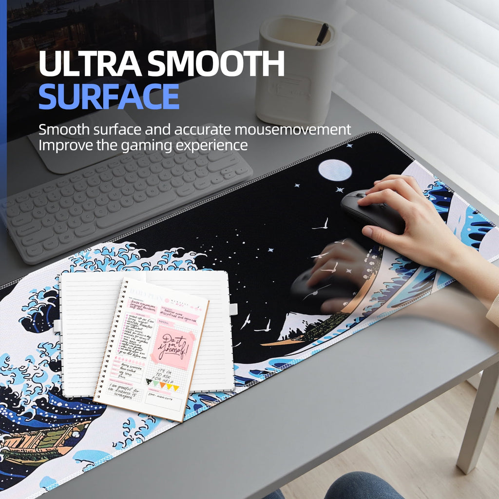 Gaming Mouse Pad,Mouse Pad 31.5x11.8inch Large Extended Computer Mouse Mat Keyboard Full Desk Mousepad for Gaming, Of... - Image 5