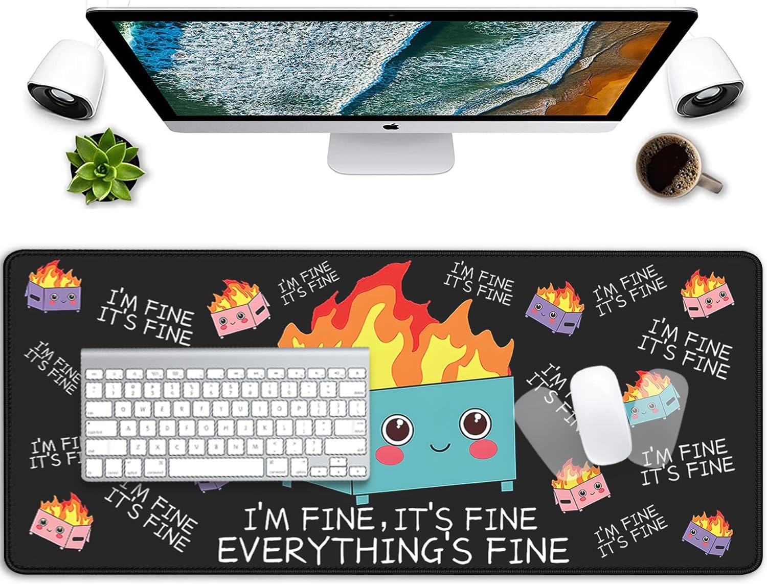 Large Gaming Desk pad for Dumpster on fire Mouse Pad,Mouse Pads for Desk, Keyboard Mouse Pad for Computer Laptop Home... - Image 6