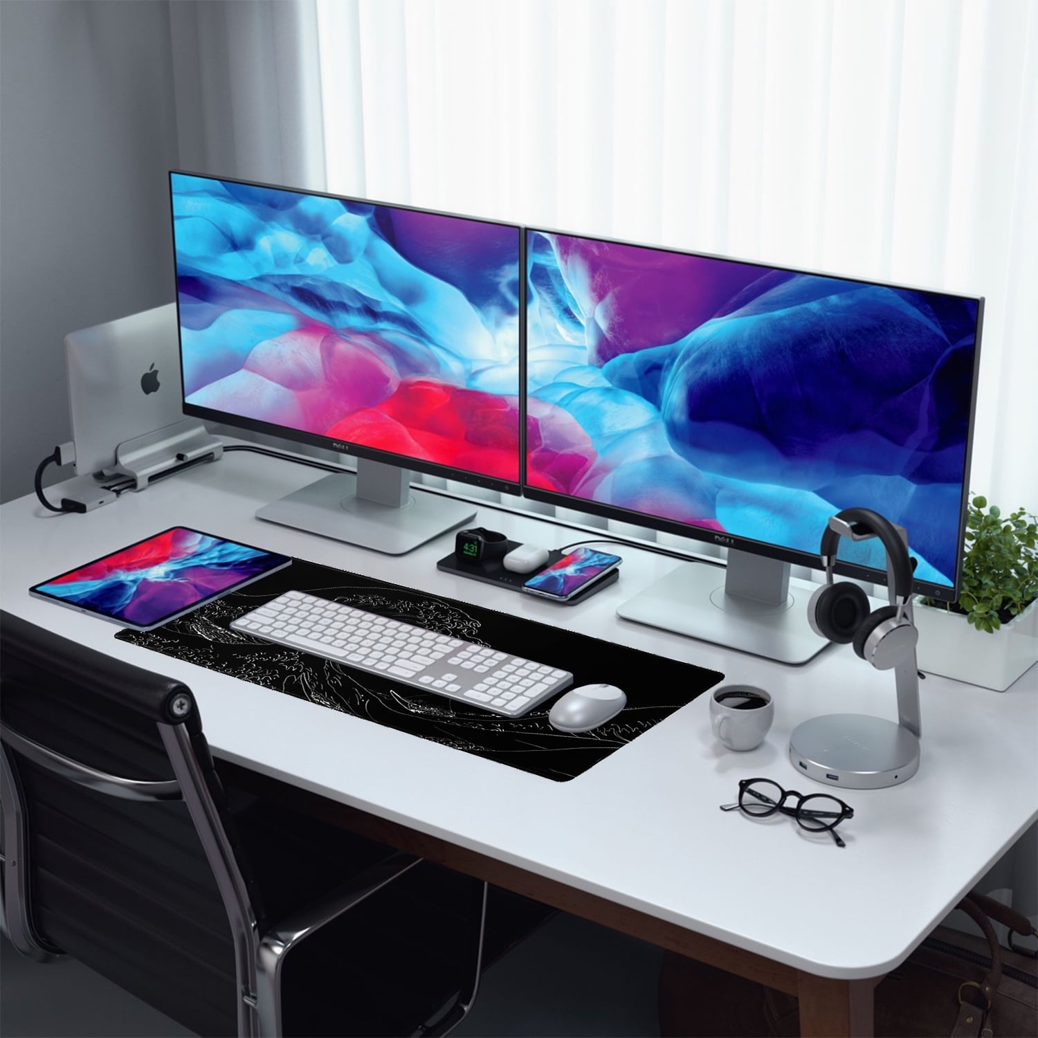 Large Gaming Mouse Pad - STOPERT XXL Extended Waterproof Desk Mat, 31.5"x11.8" Computer Keyboard Mouse Pad with Stitched Edges & Non-Slip Ru - Image 5