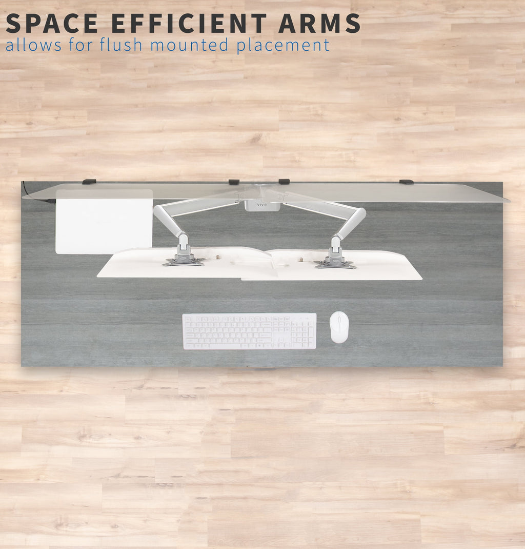 Aluminum Dual 17" to 32" Monitor Pneumatic Desk Mount Stand - Image 6