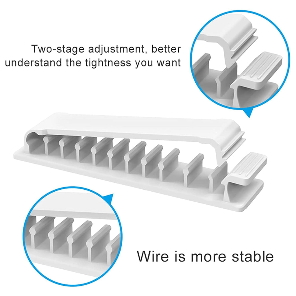 Cable Organizers Self Adhesive Wall Mounted Saving Space Cable Manage Multipurpose Wire Clamps,Black - Image 6