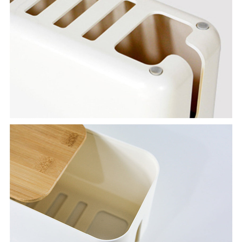 Cable Management Box - Cord Organizer for Desk, TV, Computer, Laptop Power Strips - Fashionable Power Strip Box for H... - Image 6