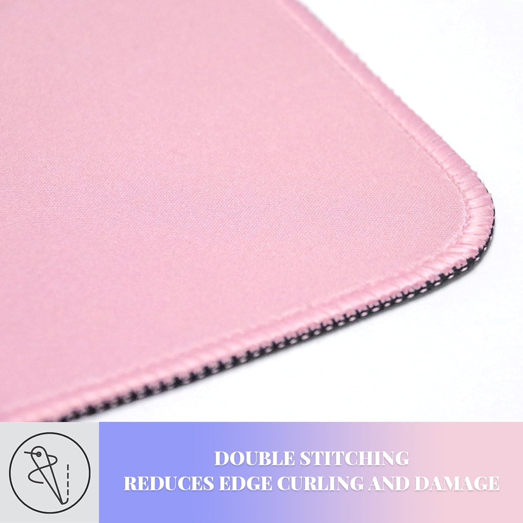 Large Desk Mat, Non-Slip Rubber Desk Pad Mat Protector for Mouse and Keyboard, Pink Purple Gradient Mousepad with Sti... - Image 3