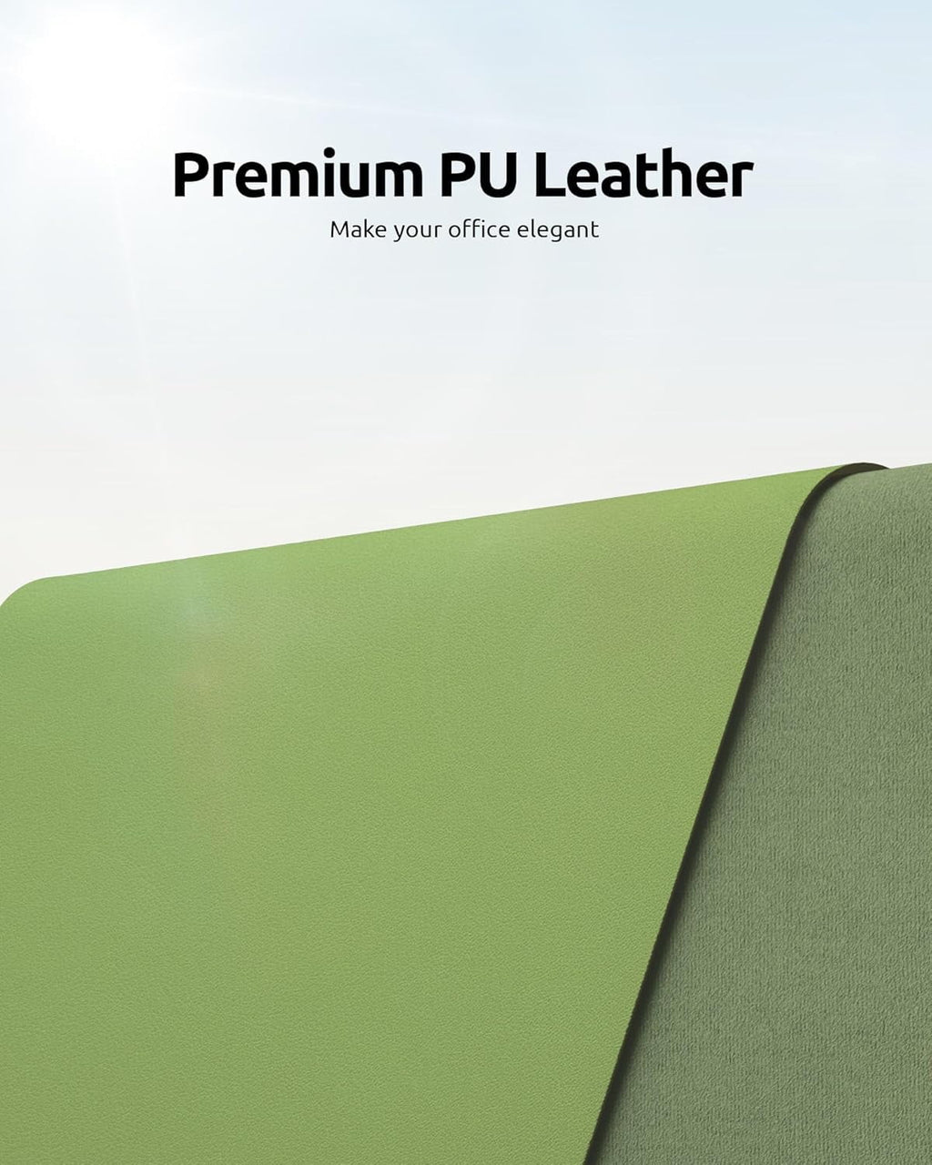 Leather Desk Pad Protector, Office Desk Mat, Large Mouse Pad, Non-Slip PU Leather Desk Blotter, Laptop Desk Pad, Wate... - Image 2
