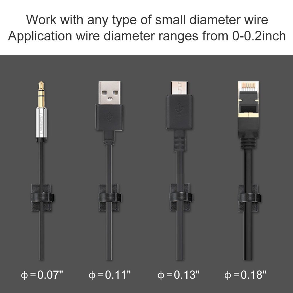 with Strong Self-Adhesive, Wire Car Organizer Wire Management Drop Clamp Wire Cord Tie Holder for Car, Office and Home - Image 4