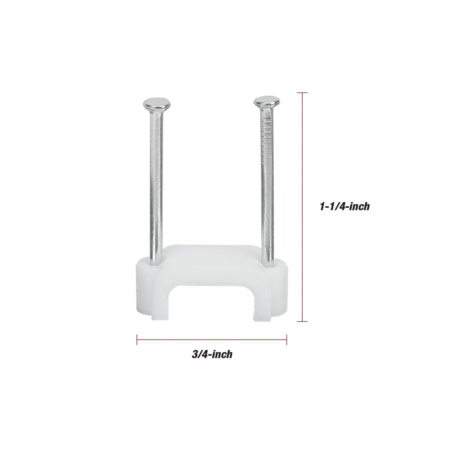 Hyper Tough 25-Pack 1/2-inch Cable Staples, White - Image 5