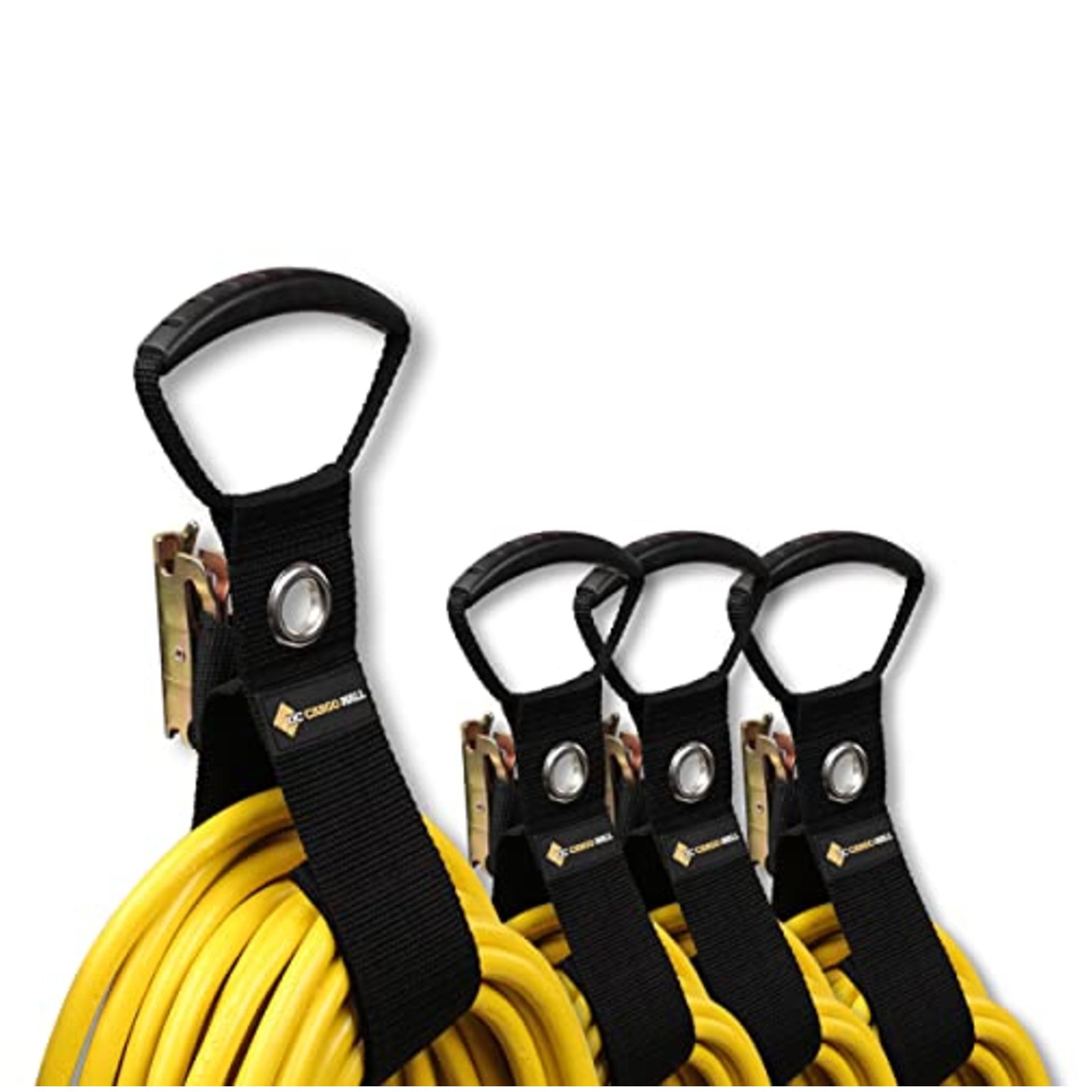 "4-pack, Extension Cord Organizer for E-Track – Keep Cords, Cables, and Hoses Organized On E-Track - 17” Hook & Loop ...