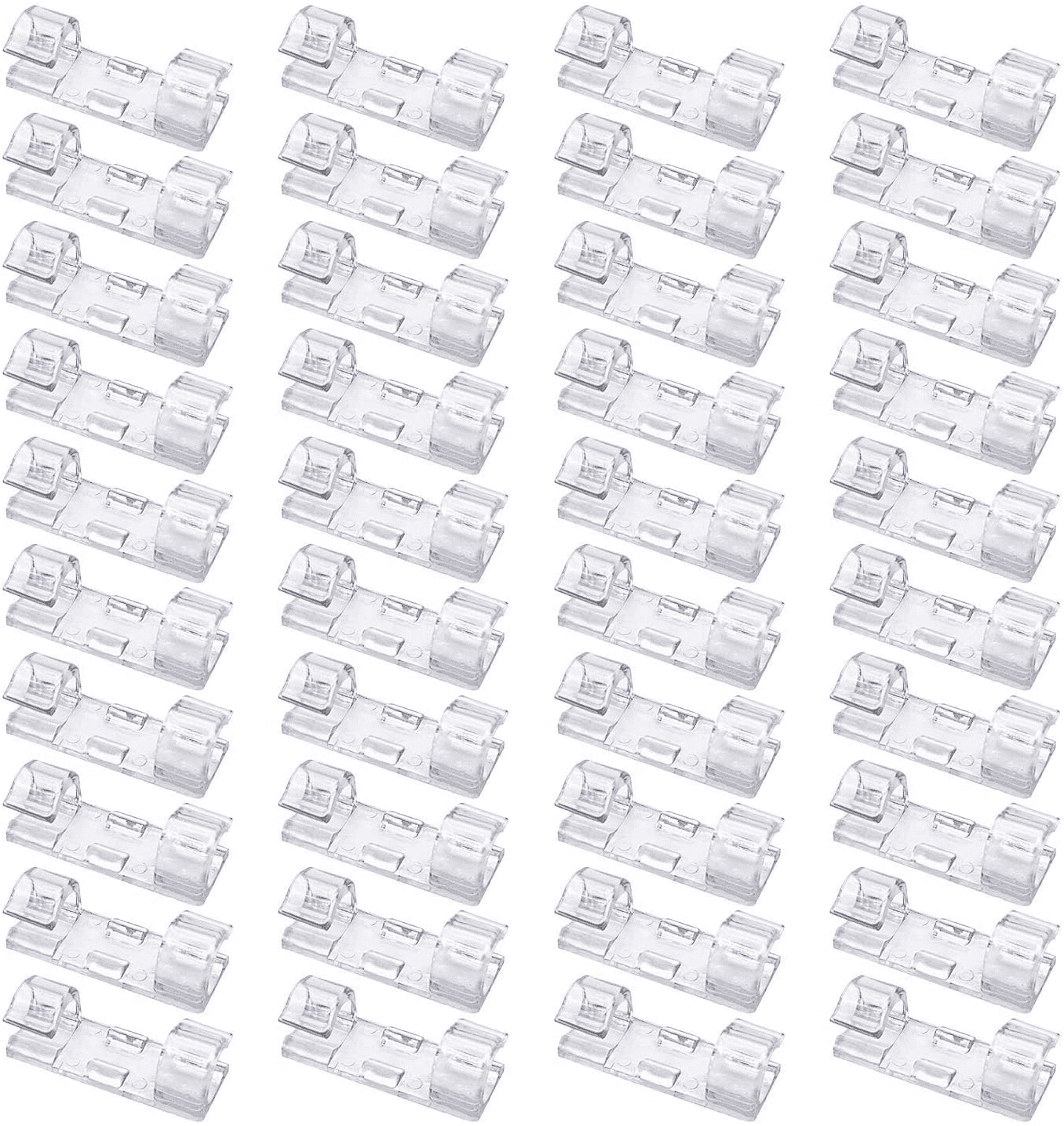 40 Pack Cable Clips - Strong Adhesive Wire Holder Organizer Durable Cord Management on Wall Table Desk Computer for O...