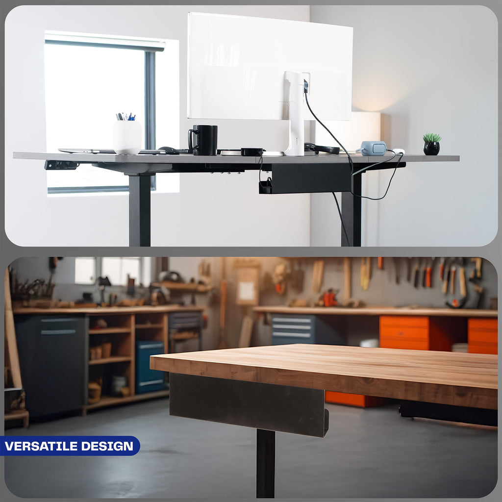 Black Under Desk 17" Cable Management Tray, Wire Organizer, Cord Holder - Image 4