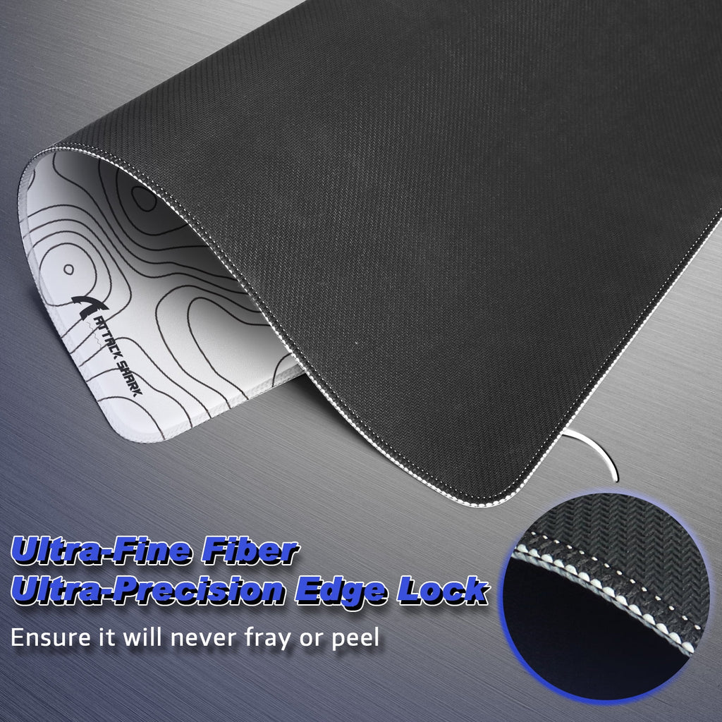 ATTACK SHARK CM02 Gaming Mouse Pad for Esports Speed Large Mouse pad for Desk Waterproof Surface Stitched Edges and Anti-Slip Rubber Base Si - Image 4