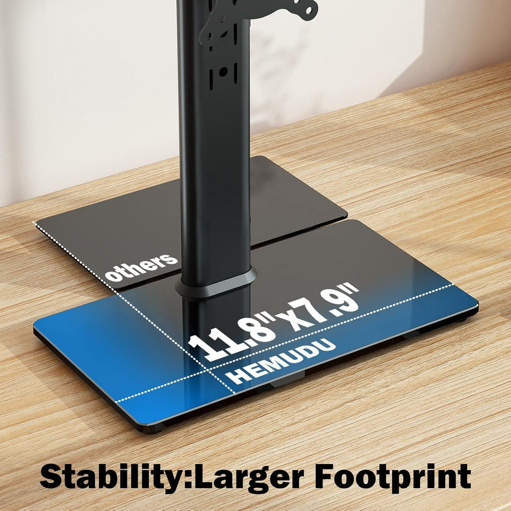 Monitor Free-Standing Desk Stand Mount Riser for 13 inch to 32 screen with Swivel, Height Adjustable, Rotation, Vesa ... - Image 2