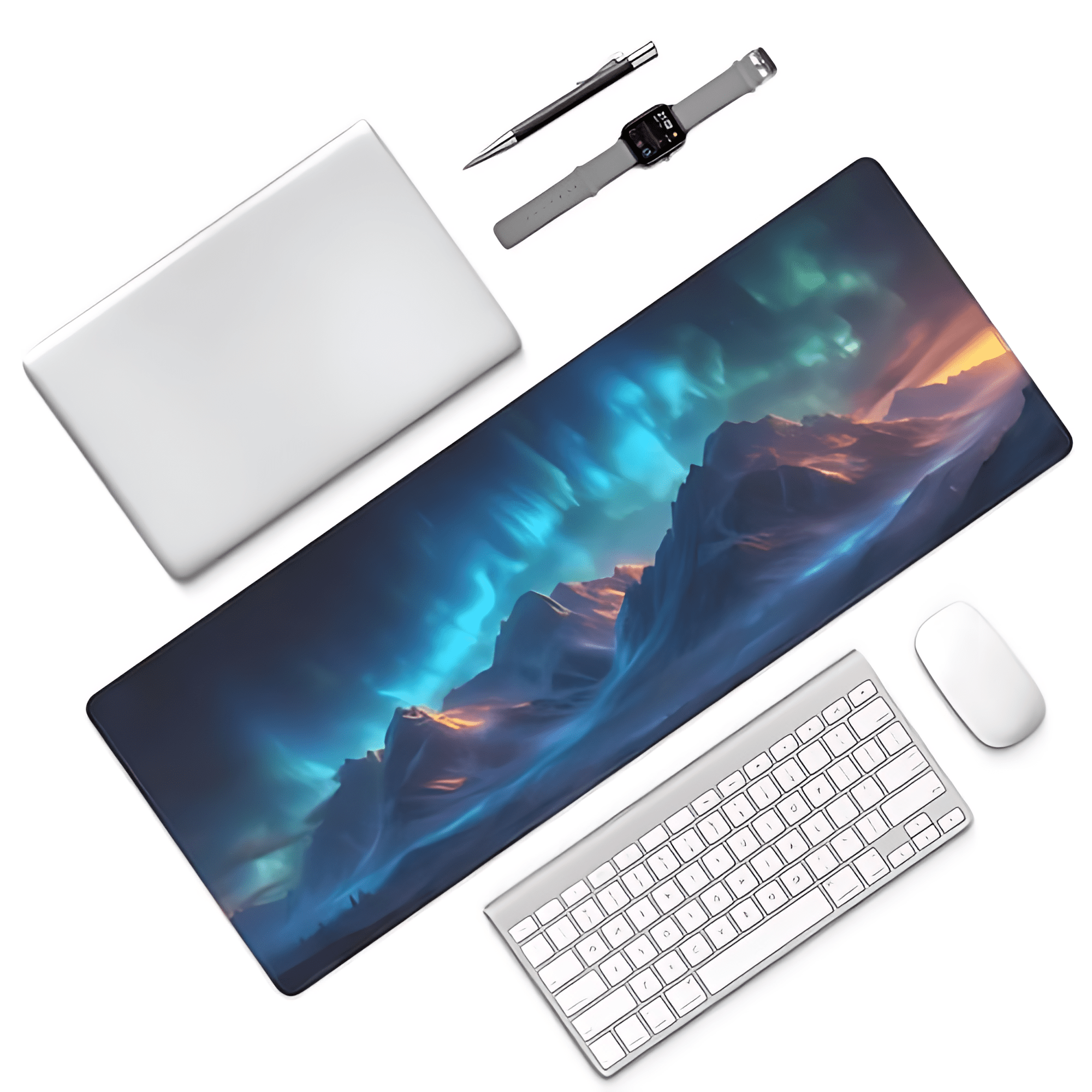Aurora Gaming Mouse Pad Desk Pad, Extended XL Mouse Pad 31.5"x11.8" Long Computer Keyboard Mouse Mat Mousepad Non-Sli... - Image 6