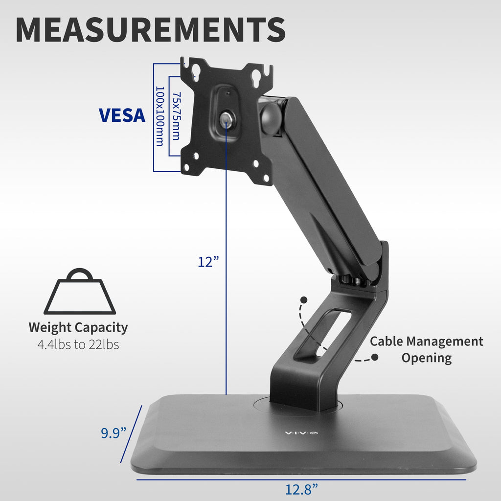 Freestanding Monitor Arm Mount for 17" to 32" Touch Screens - Image 4