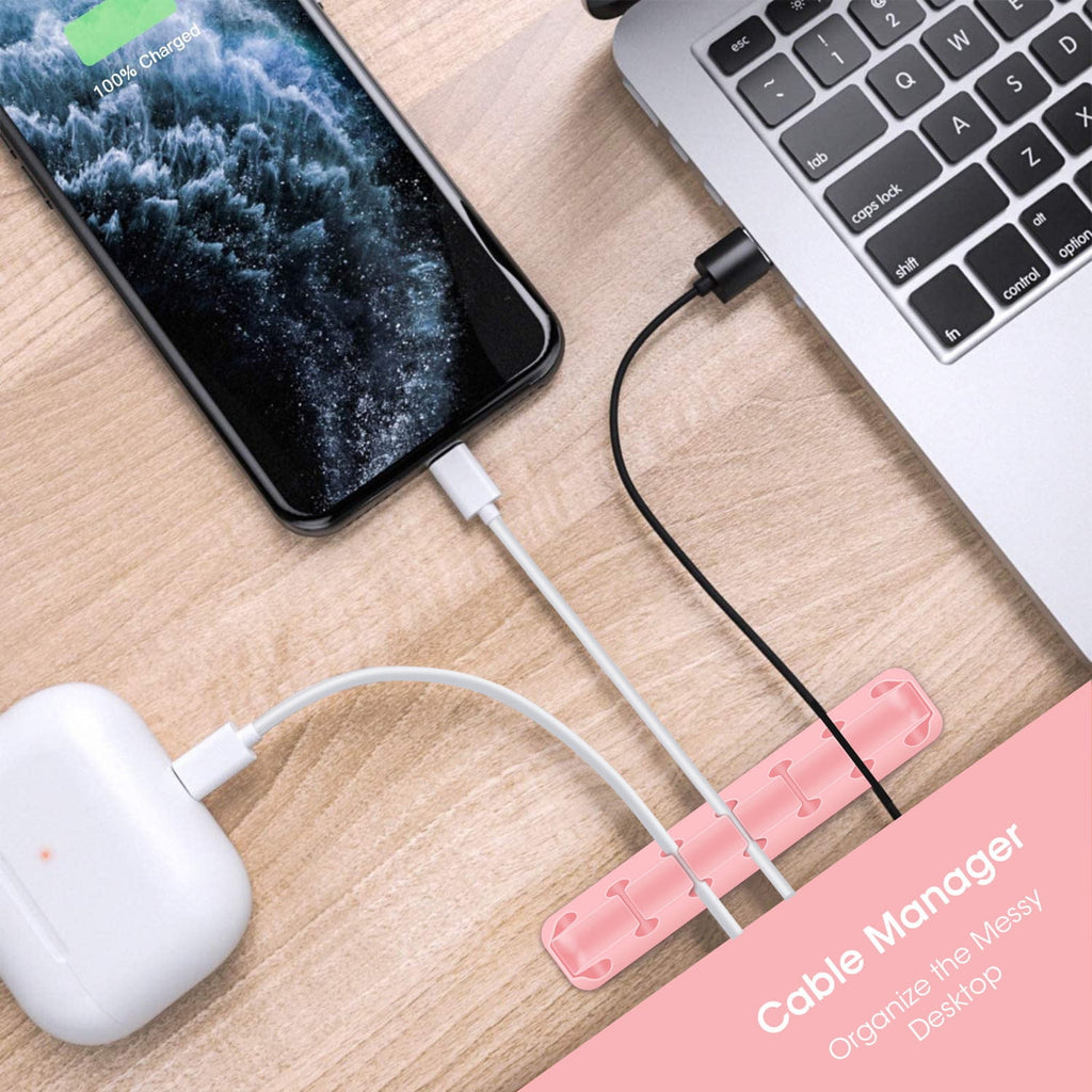 Cord Organizer [1s Lock] Spring Cable Holder Clips - Desk Cable Management Clips, Phone Charger Cord [Smooth Adjustab... - Image 5