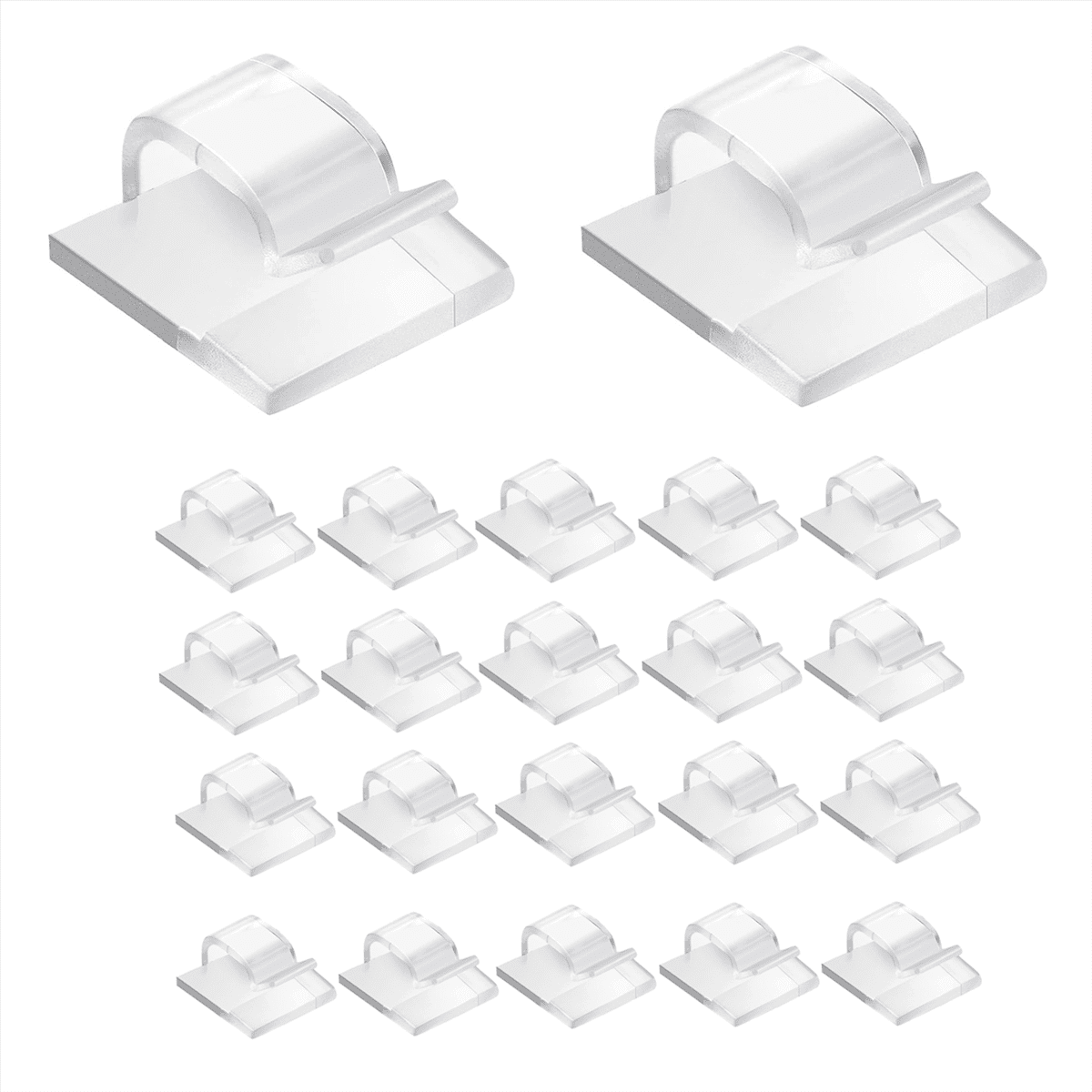 100 Outdoor Light Clips for String Lights Self Adhesive Mini Cable Hooks Wire Clips Hooks Cord Organizer Holder Clear - Image 2