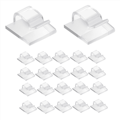 100 Outdoor Light Clips for String Lights Self Adhesive Mini Cable Hooks Wire Clips Hooks Cord Organizer Holder Clear - Image 2