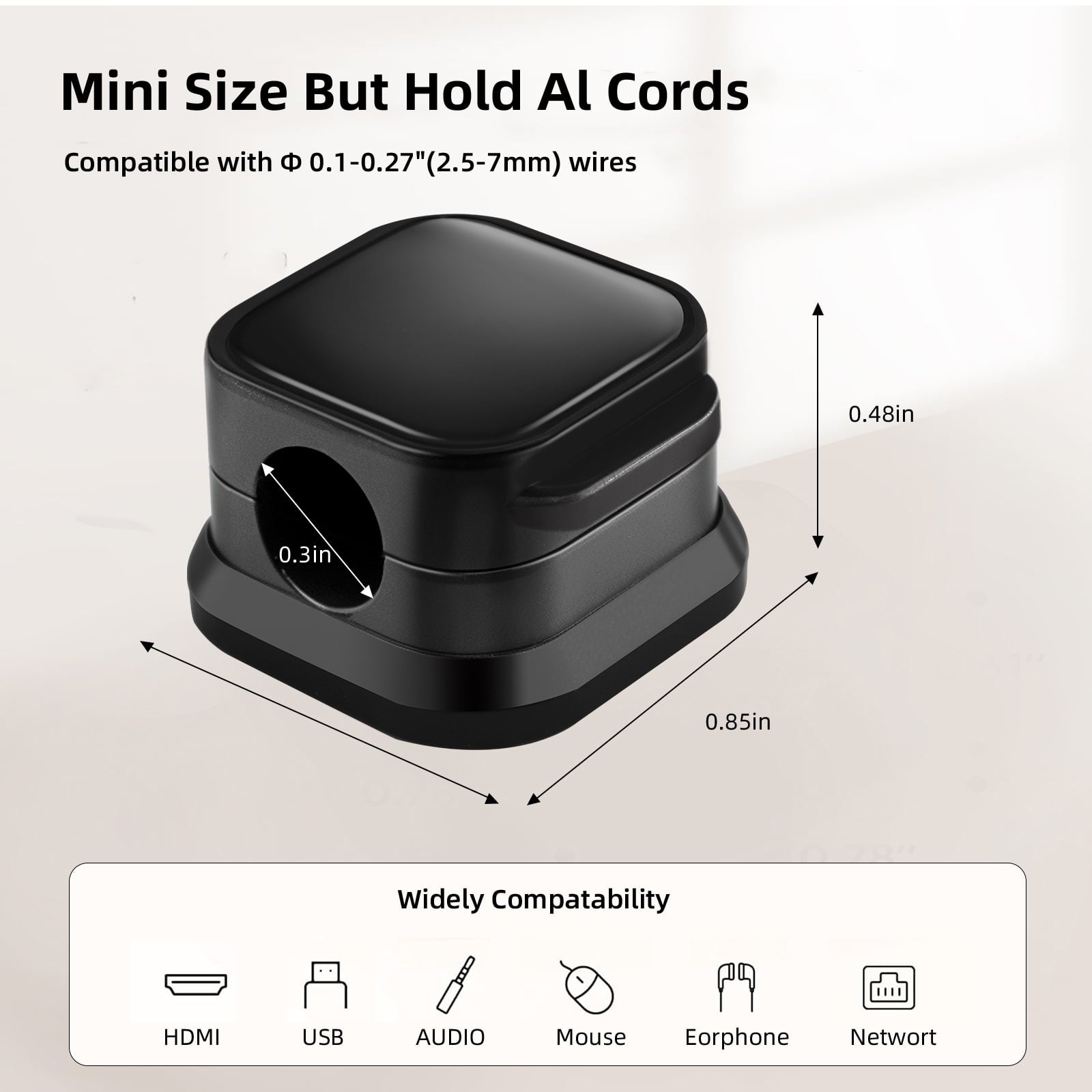 6 Pcs Magnetic Cable Clips, Cable Management, Office Desk Accessories, Cord Organizer, Cable Smooth Adjustable,for De... - Image 2