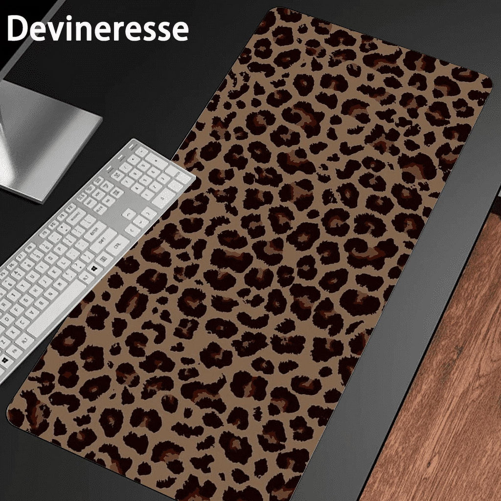 Leopard Print Desk Mat Desk Pad Large Gaming Mouse Pad E-Sports Office Keyboard Pad Computer Mouse Non-Slip Computer Mat Gift For Teen/Boyfr - Image 3