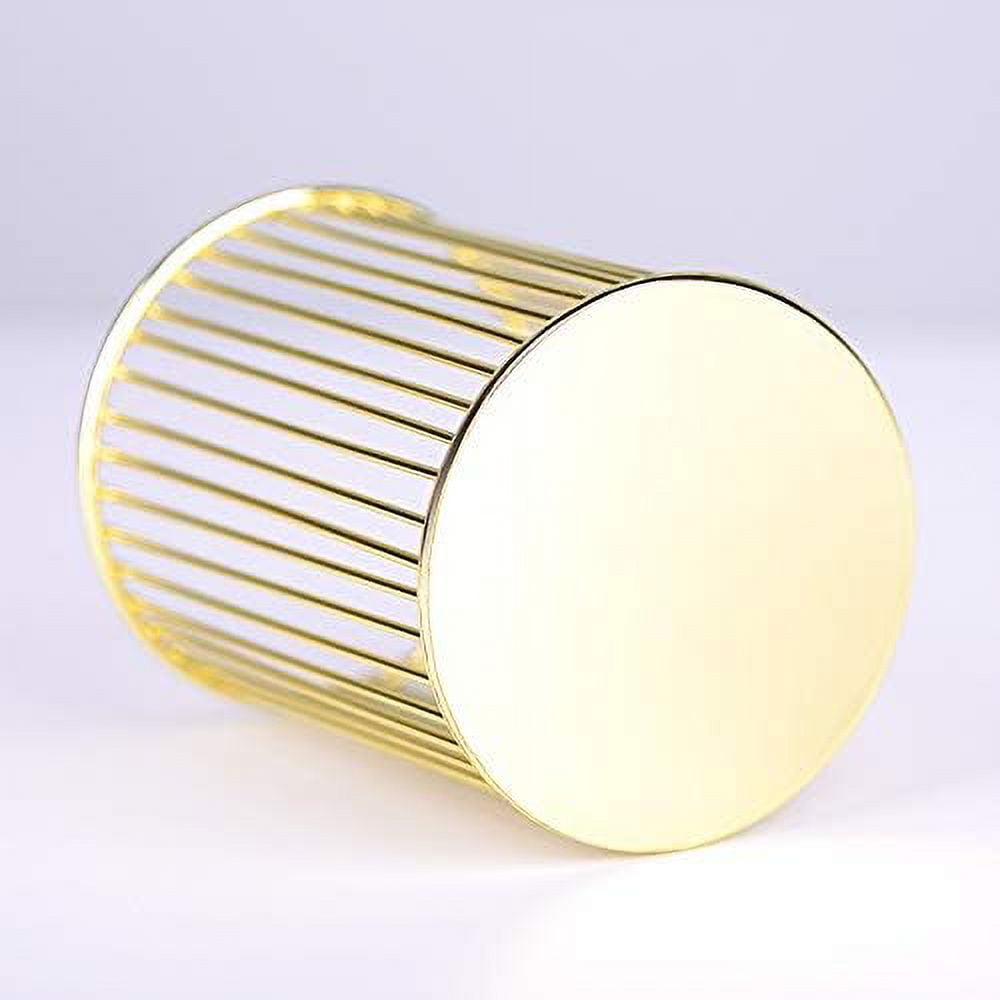 Gold Metal Pen Holder for Desk, Makeup Brush Organizer Cup, Modern Office Desk Organizer with Weighted Base, Pencil H... - Image 2