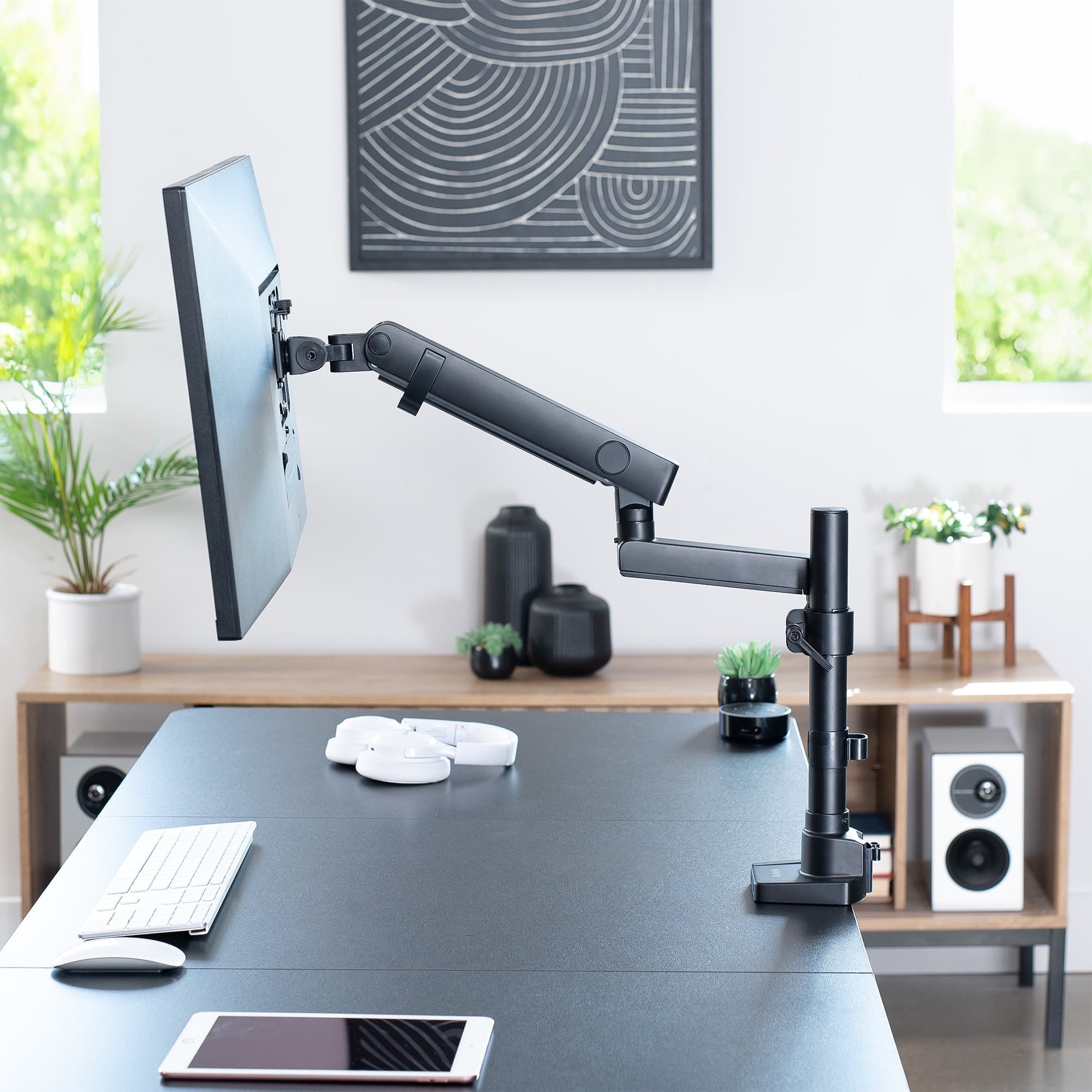 Premium Aluminum Single Monitor Arm Desk Mount Stand with USB Ports - Image 6