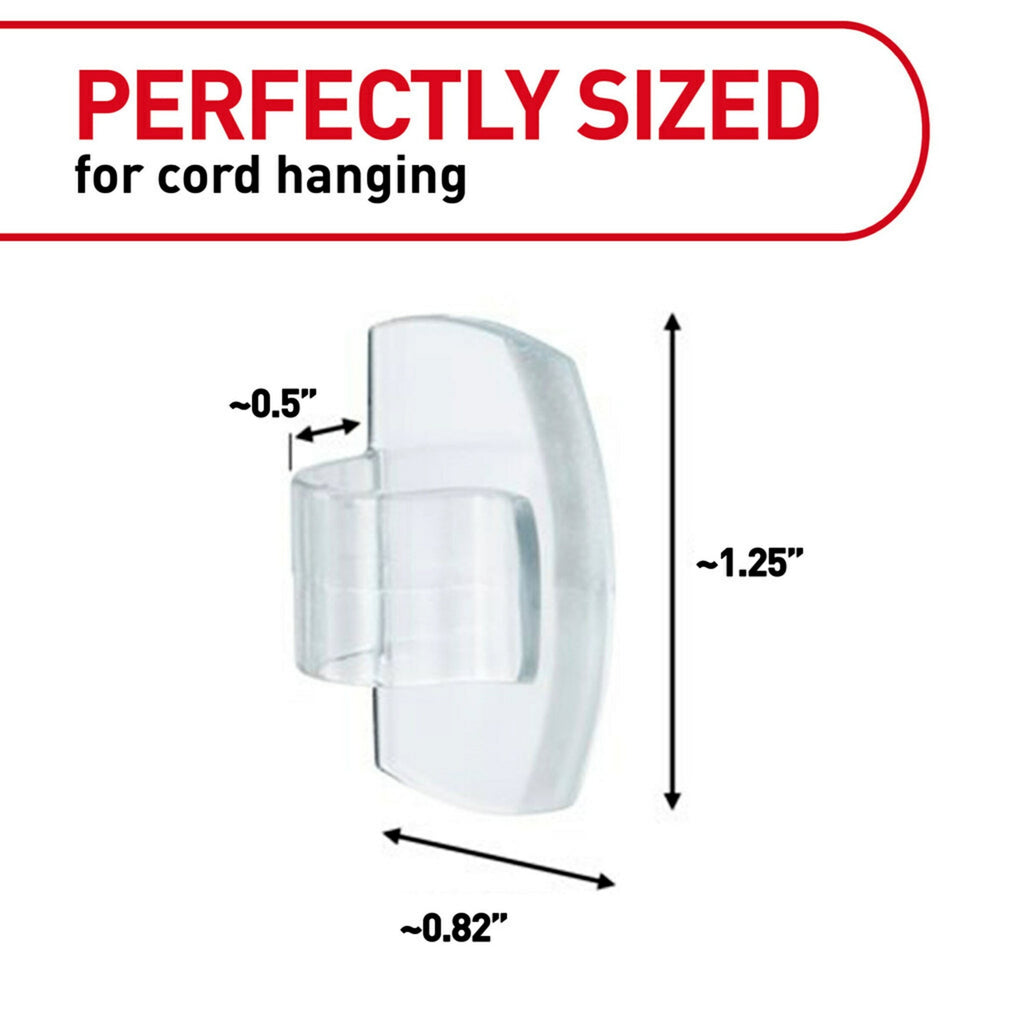 Clear Round Cord Clips, 4 Clear Clip, 5 Strip - Image 2