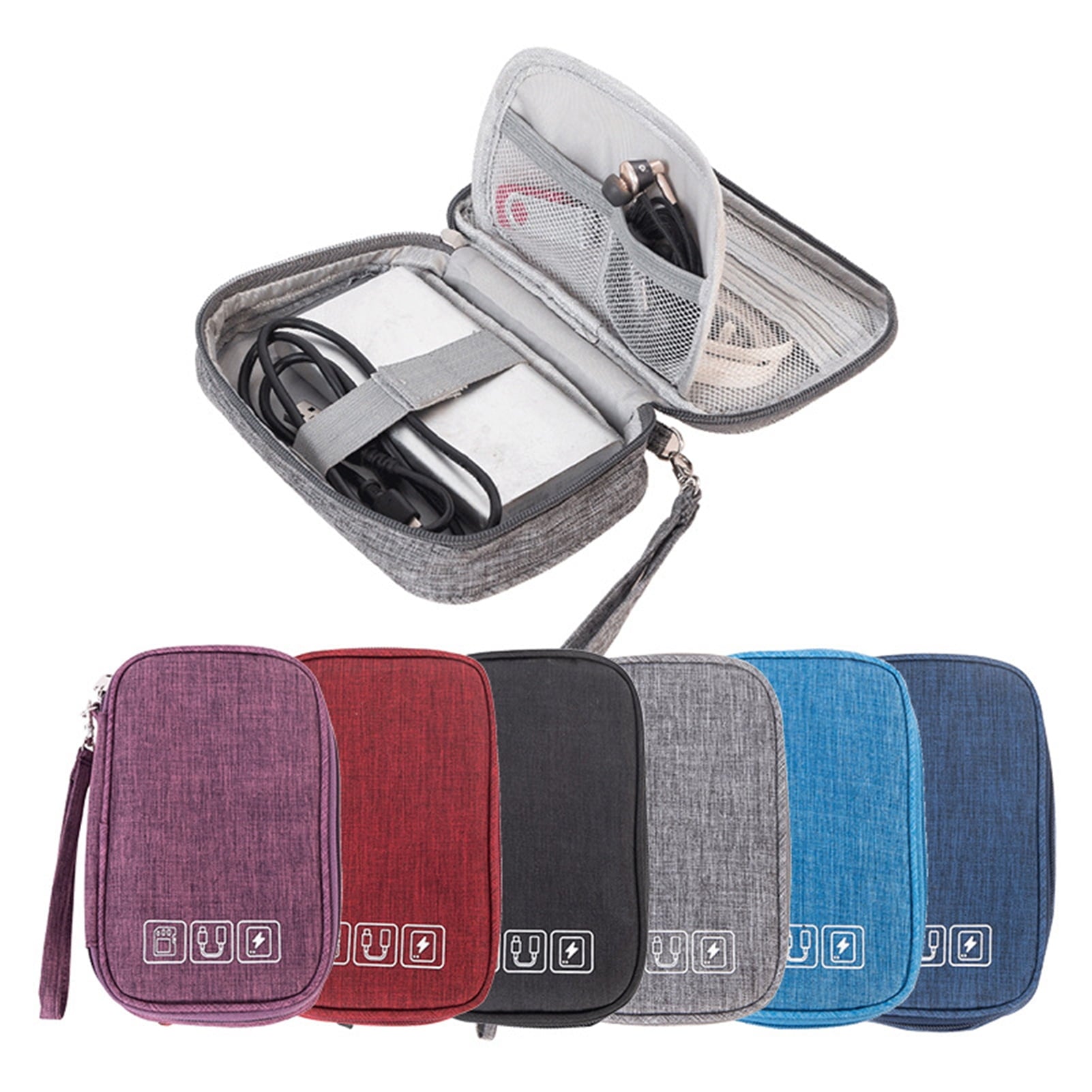 Waterproof Cable Organizer Bag Undeformable Polyester Tech Cord Storage Pouch Electronics Accessories Cable Organiz - Image 2